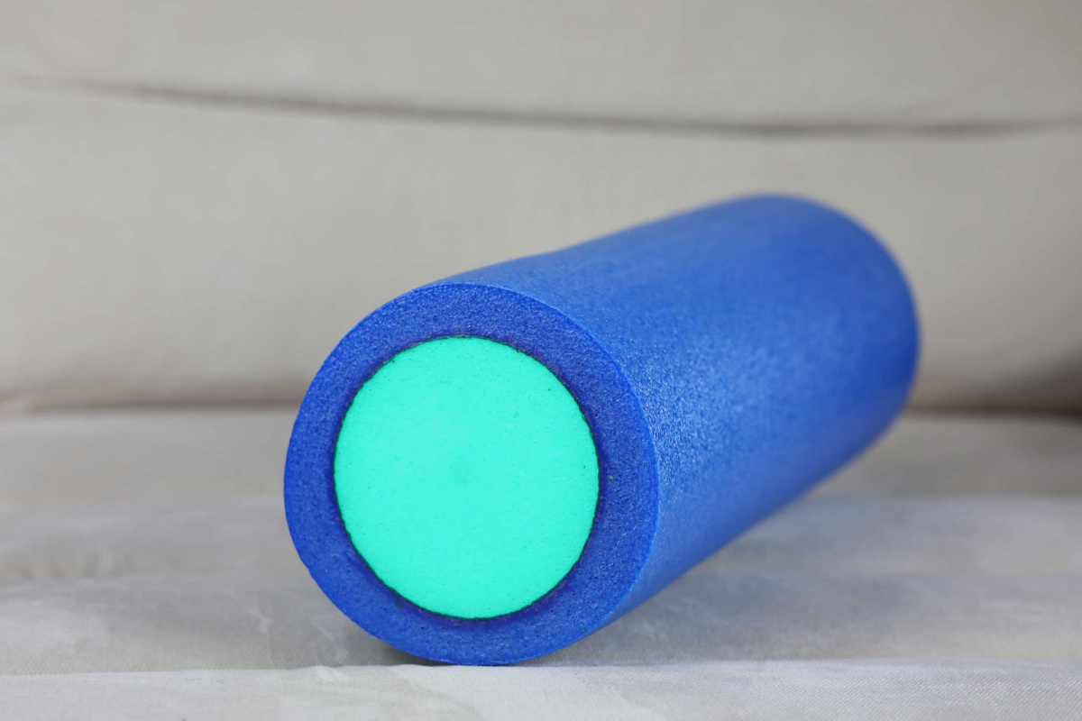 Купить массажный ролик для мышц всего тела 45 * 15 см, сине-зеленый с .