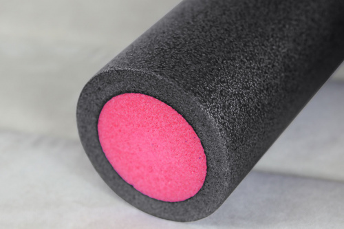 Массажный ролик для мышц всего тела 60 * 15 см, графитово-розовый фото 2