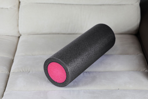 Массажный ролик для мышц всего тела 60 * 15 см, графитово-розовый фото 10