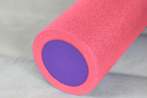 Массажный ролик для мышц всего тела 60 * 15 см, розово-фиолетовый фото 2