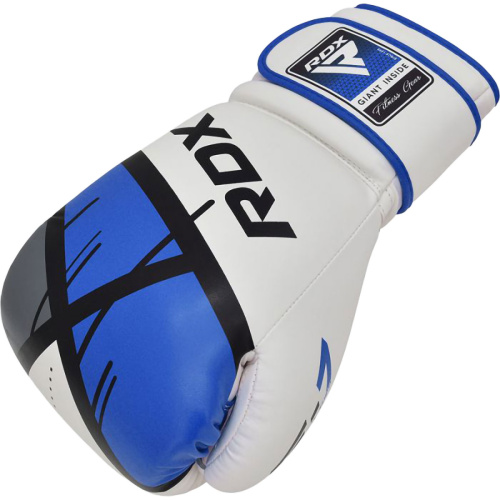 Боксерские перчатки RDX F7, синие фото 4