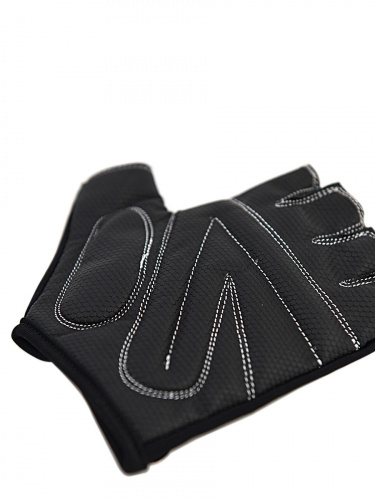 Перчатки для фитнеса унисекс кожаные Q12, черные фото 5