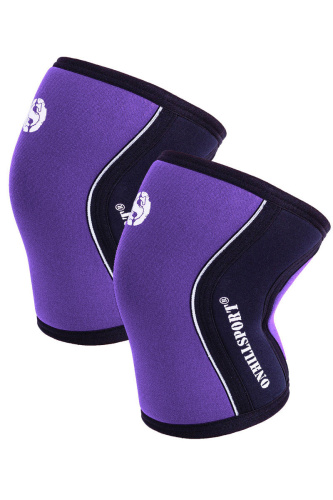 Наколенники спортивные 7 мм, фиолетово-черный