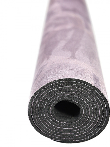 Коврик для фитнеса замшевый 183*68*0.3 см, с мандалой, коричнево-фиолетовый фото 10