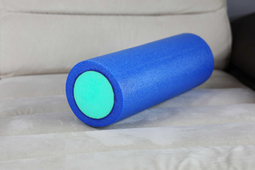 Массажный ролик для мышц всего тела 45 * 15 см, сине-зеленый фото 2