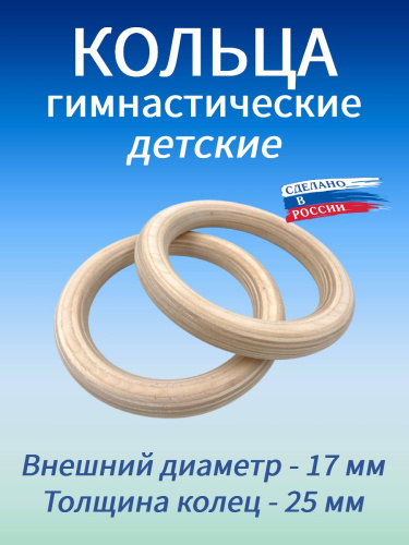 Кольца гимнастические детские 25 мм (без строп)