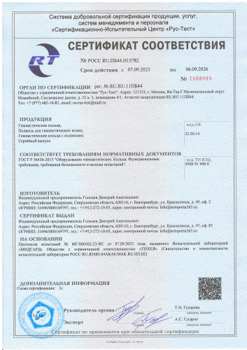 Кольца гимнастические детские 25 мм с канатами фото 7