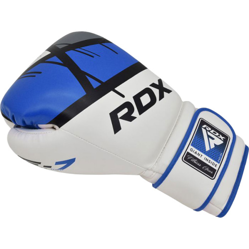 Боксерские перчатки RDX F7, синие фото 3