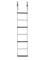 Лестница веревочная 7 перекладин D25 мм, черно-белая