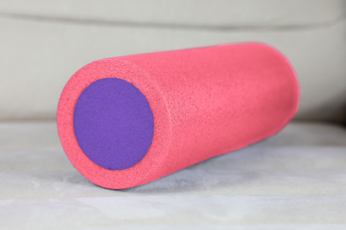 Массажный ролик для мышц всего тела 60 * 15 см, розово-фиолетовый фото 5