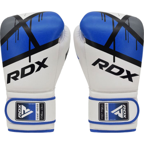 Боксерские перчатки RDX F7, синие фото 2