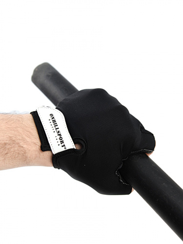 Перчатки для фитнеса унисекс кожаные Q12, черные фото 15